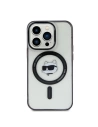 Etui Karl Lagerfeld KLHMP15SHCHNOTK Apple iPhone 15 hardcase IML Capul lui Choupette MagSafe transparent