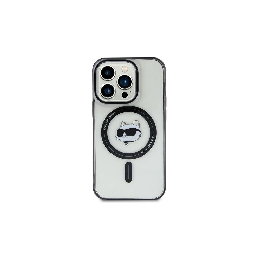 Hurtownia GSM - Etui Karl Lagerfeld KLHMP15SHCHNOTK Apple iPhone 15 hardcase IML Capul lui Choupette MagSafe transparent - KLD1705 - {ean13} - Hurt