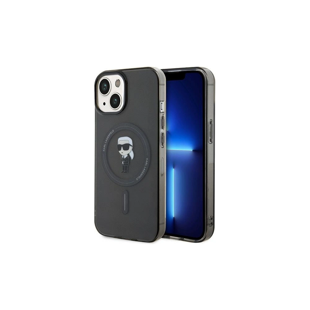 Hurtownia GSM - Etui Karl Lagerfeld KLHMP15SHFCKNOK Apple iPhone 15 hardcase IML Ikonik MagSafe černý/black - KLD1706 - {ean13} - Hurt