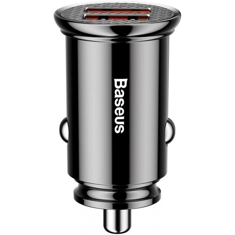 Baseus Distributor - 6953156286511 - BSU346BLK - Baseus Circular Car Charger 2xUSB QC3.0 5A 30W Black - B2B homescreen