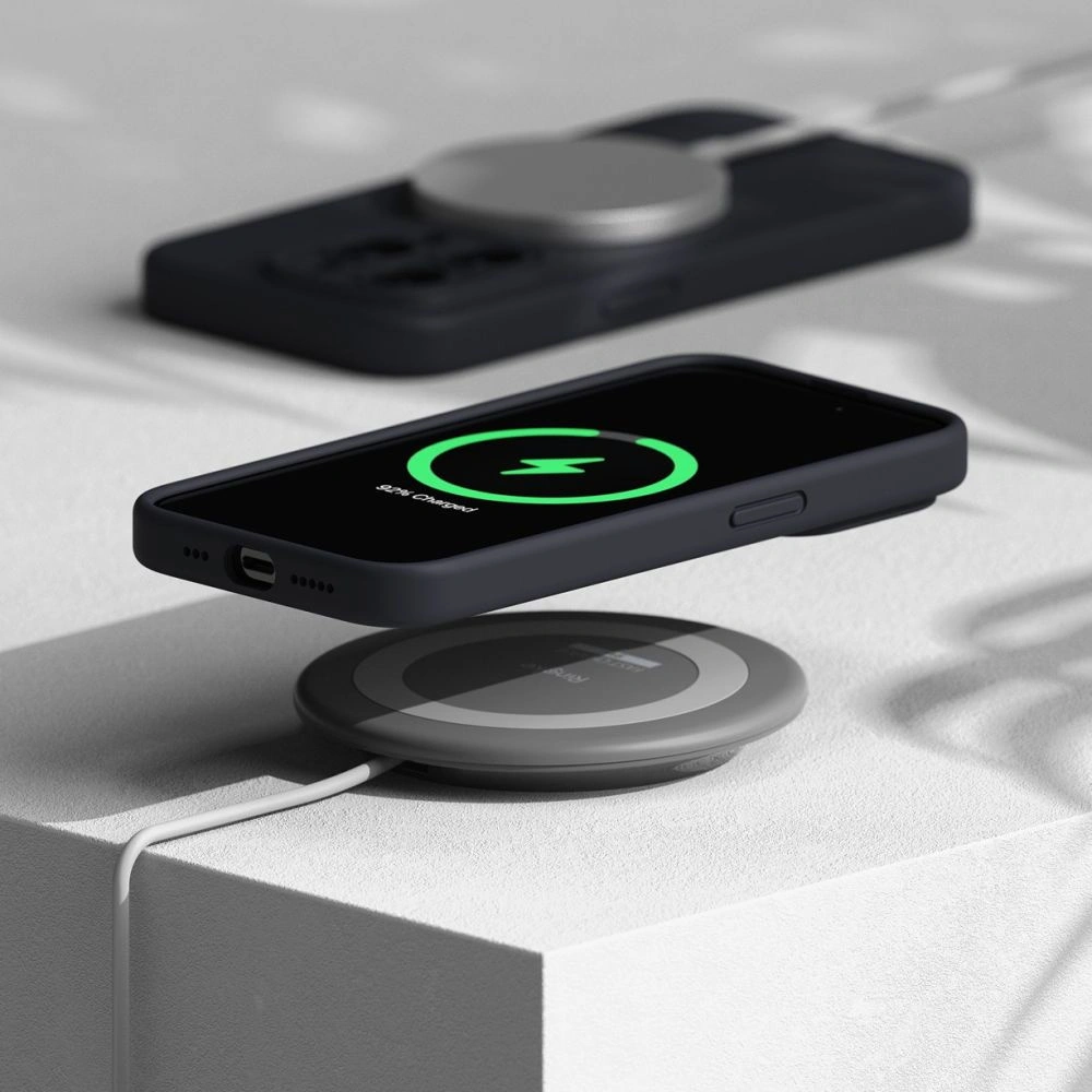 Hurtownia GSM - Etui Ringke Silicone Magnetic MagSafe Apple iPhone 15 Pro Tmavě modrá - RGK1851 - {ean13} - Hurt