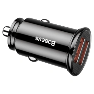 Baseus Circular Car Charger 2xUSB QC3.0 5A 30W Black