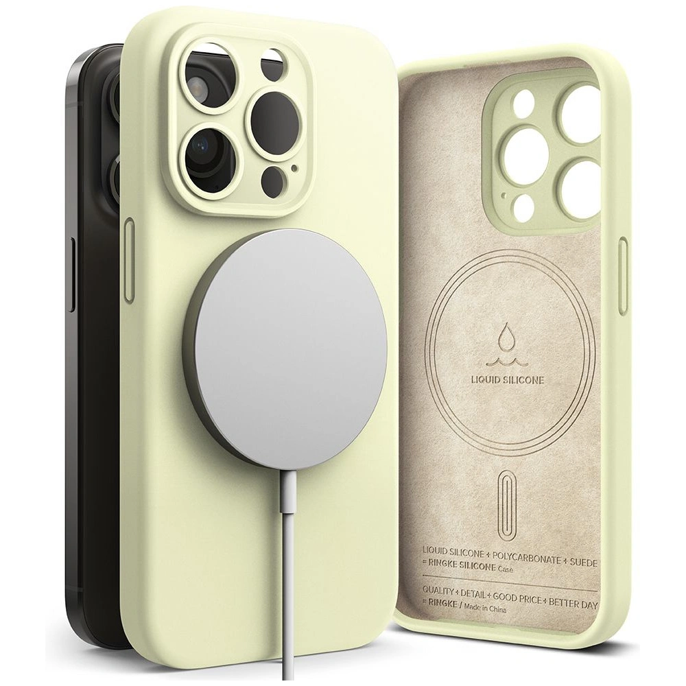 Hurtownia GSM - Etui Ringke Silicone Magnetic MagSafe Apple iPhone 15 Pro Slunečná Limetka - RGK1852 - {ean13} - Hurt