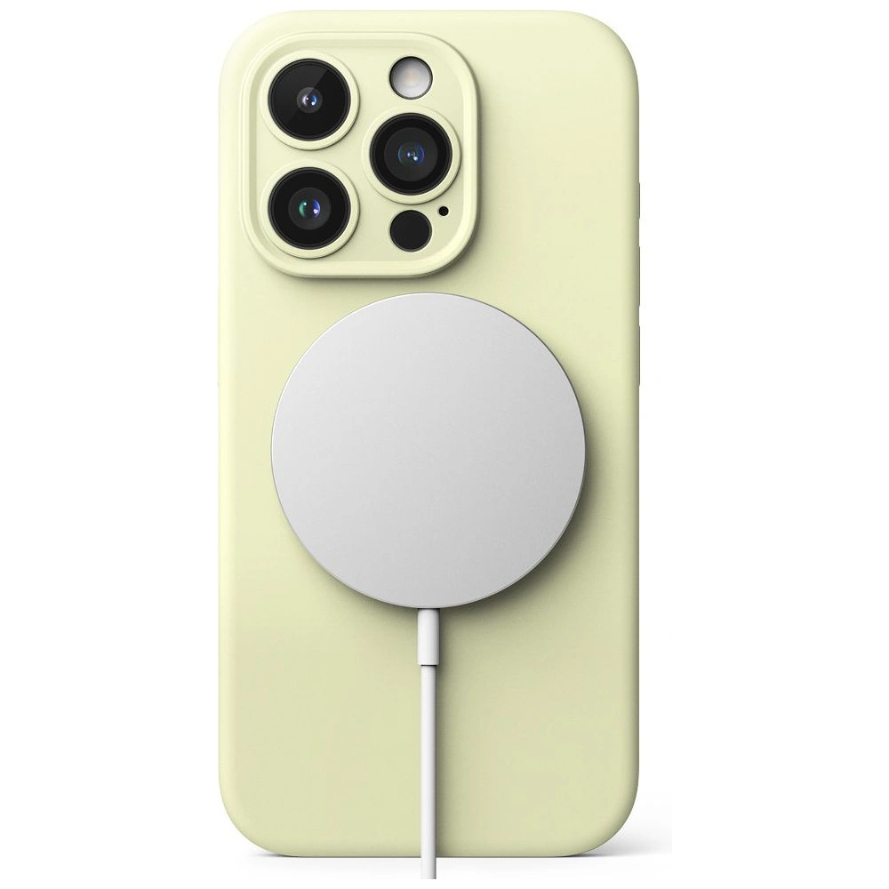 Wholesale Ringke Silicone Magnetic MagSafe Apple iPhone 15 Pro Sunny Lime - RGK1852 - {ean13} - Hurt