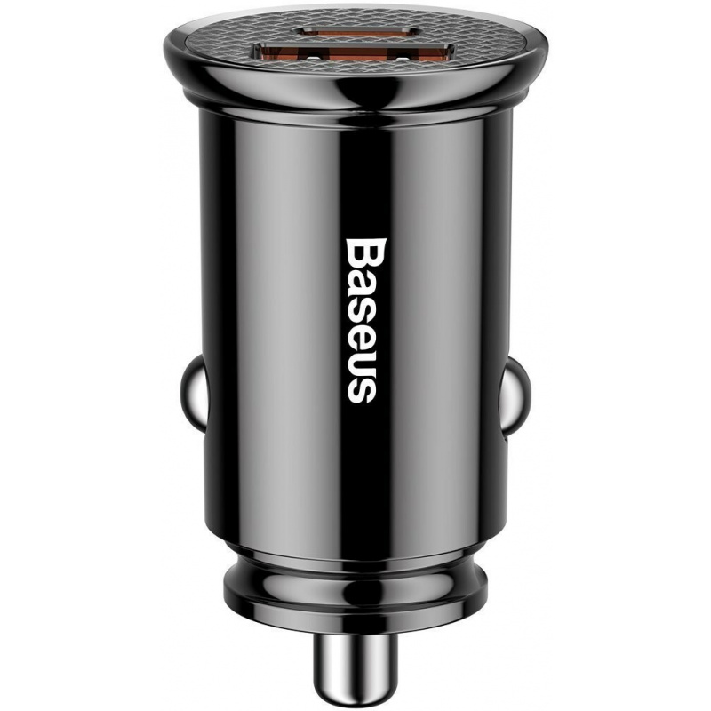 Baseus Distributor - 6953156286535 - BSU347BLK - Baseus Circular Car Charger 2xUSB PD QC4.0+ 5A 30W Black - B2B homescreen