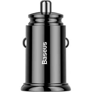 Baseus Circular Car Charger 2xUSB PD QC4.0+ 5A 30W Black