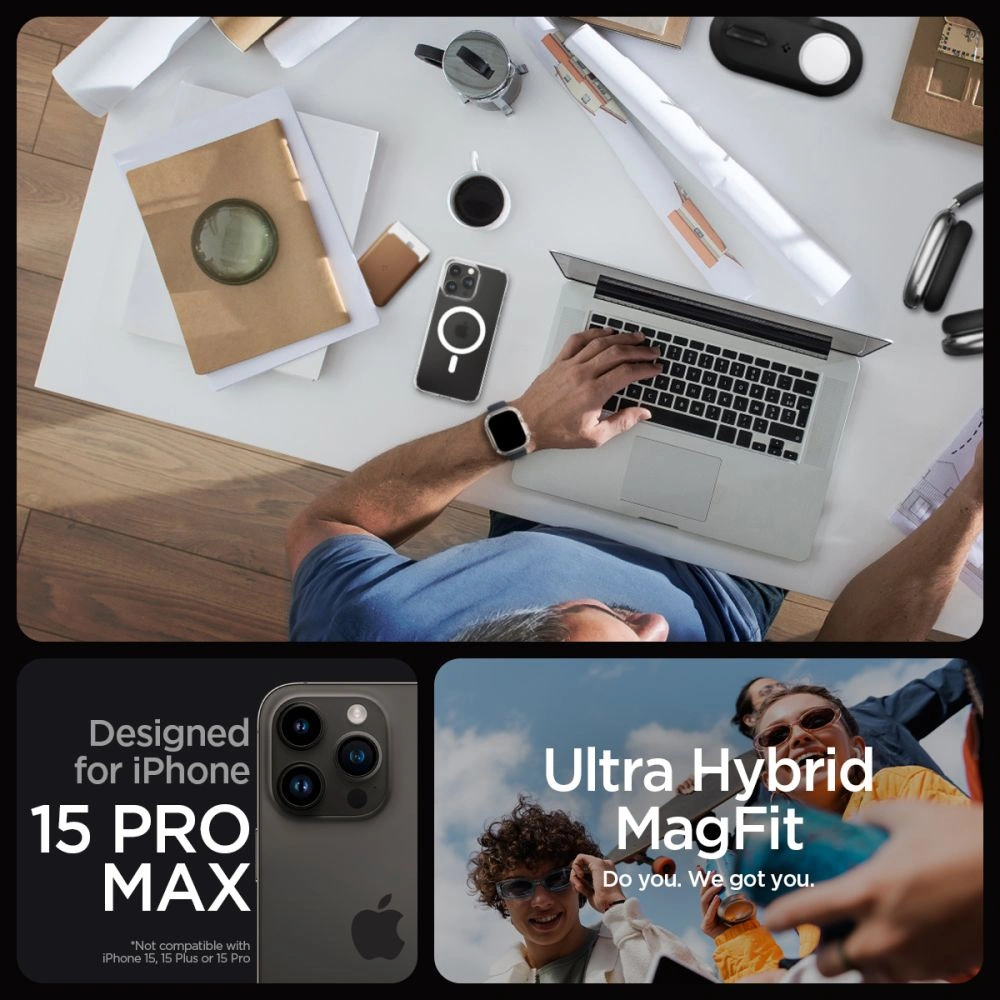 Wholesale Spigen Ultra Hybrid Mag MagSafe Apple iPhone 15 Pro Max Frost Clear - SPN2957 - {ean13} - Hurt