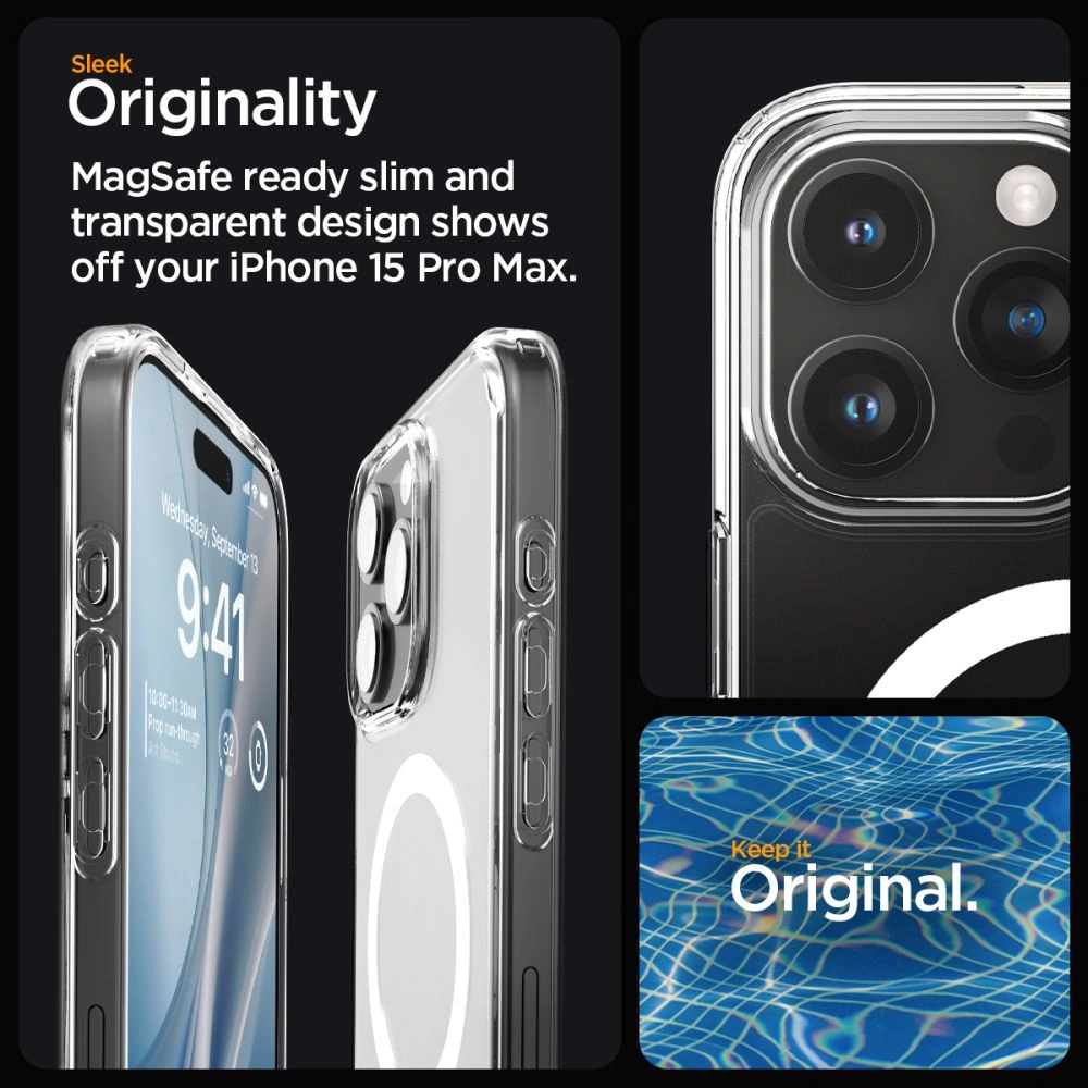 Wholesale Spigen Ultra Hybrid Mag MagSafe Apple iPhone 15 Pro Max Frost Clear - SPN2957 - {ean13} - Hurt