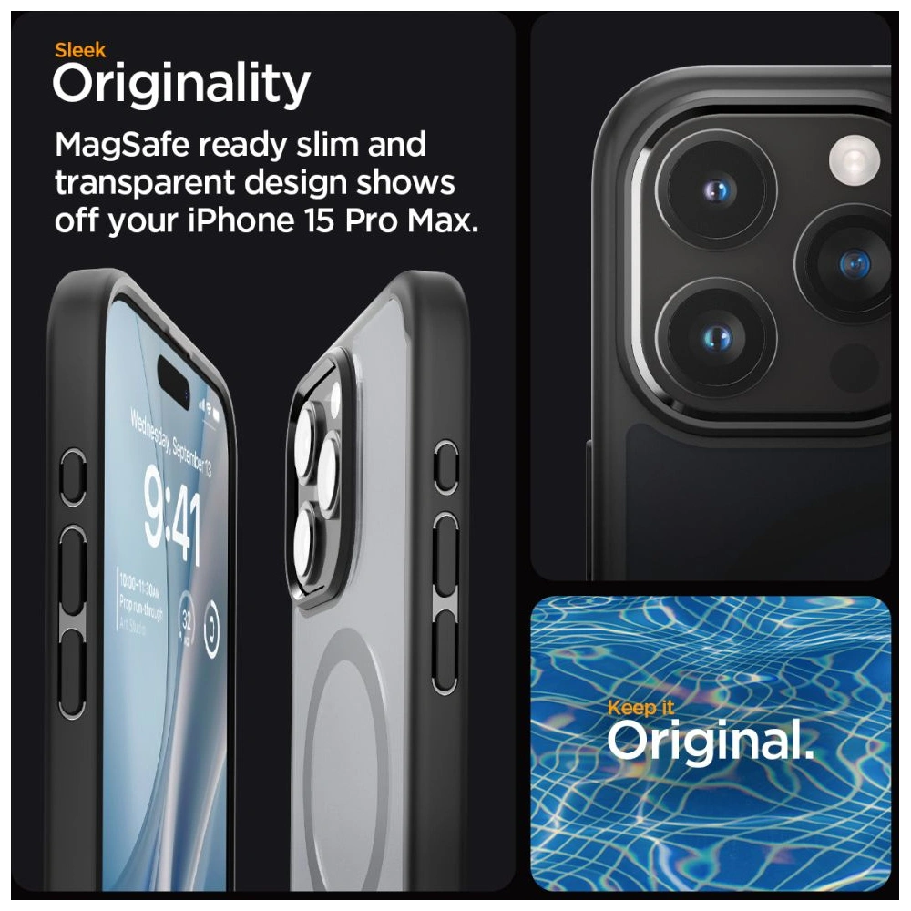 Hurtownia GSM - Case Spigen Ultra Hybrid Mag MagSafe Apple iPhone 15 Pro Max Frost Schwarz - SPN2958 - {ean13} - Hurt