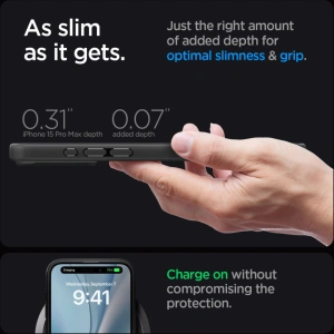 Wholesale Spigen Ultra Hybrid Mag MagSafe Apple iPhone 15 Pro Max Frost Black - SPN2958 - {ean13} - Hurt