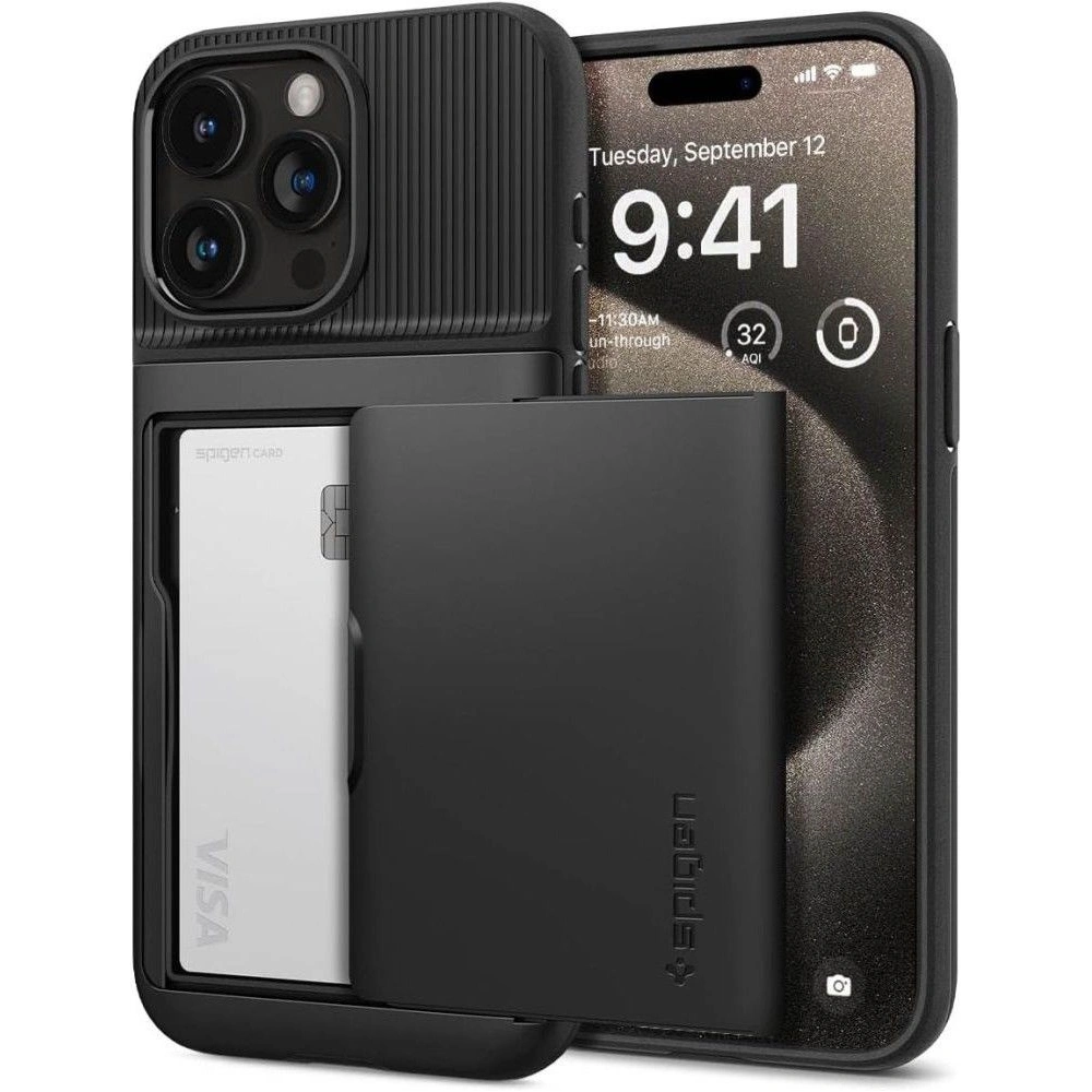 Hurtownia GSM - Case Spigen Slim Armor CS Apple iPhone 15 Pro Max Schwarz - SPN2960 - {ean13} - Hurt