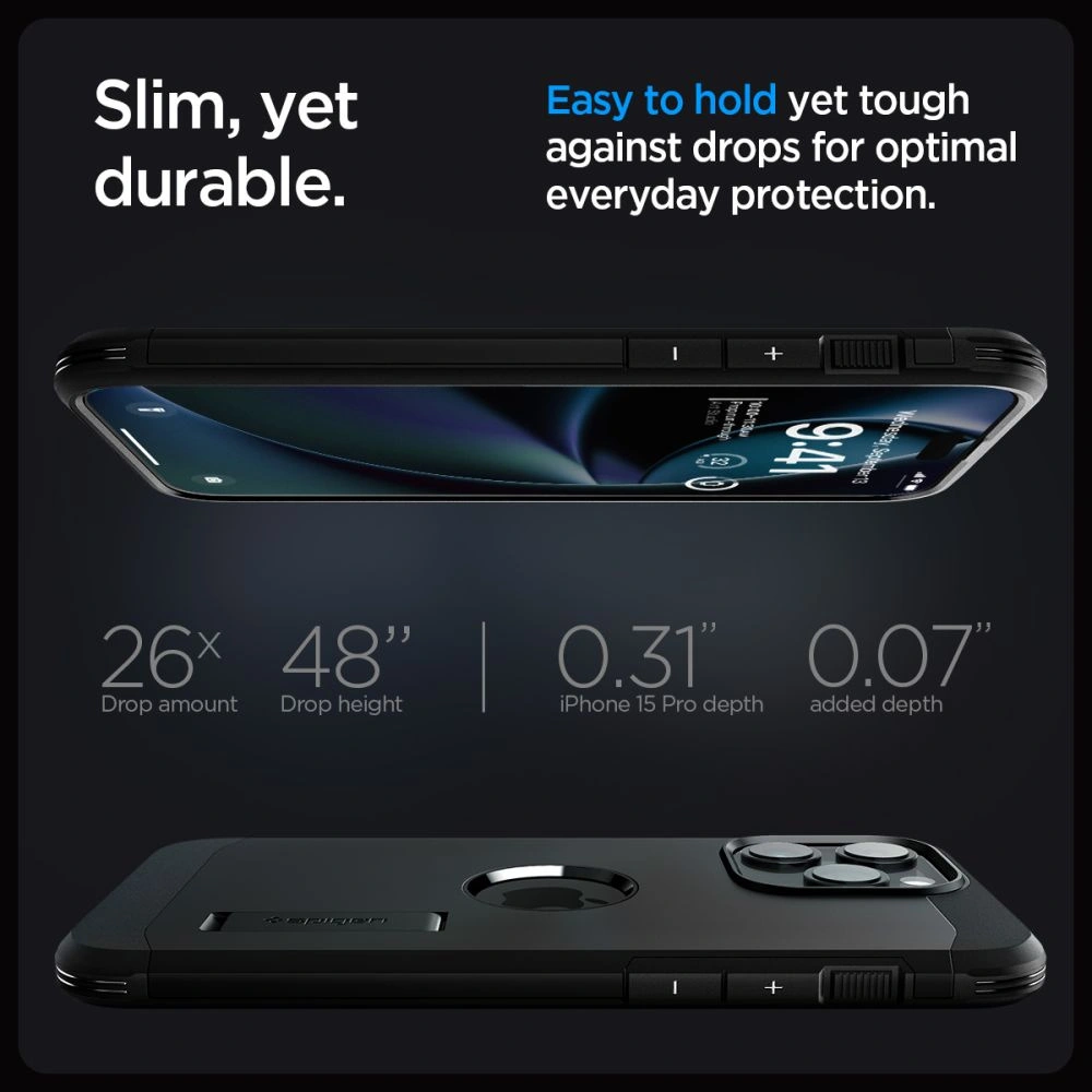 Hurtownia GSM - Case Spigen Tough Armor Mag MagSafe Apple iPhone 15 Pro Max Schwarz - SPN2961 - {ean13} - Hurt