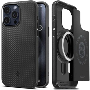 Hurtownia GSM - Etui Spigen Mag Armor MagSafe Apple iPhone 15 Pro Max Matná Černá - SPN2962 - {ean13} - Hurt