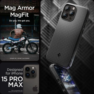 Wholesale Spigen Mag Armor MagSafe Apple iPhone 15 Pro Max Matte Black - SPN2962 - {ean13} - Hurt