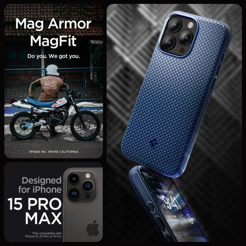 Etui Spigen Mag Armor MagSafe Apple iPhone 15 Pro Max Navy Blue