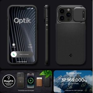 Wholesale Spigen Optik Armor Mag MagSafe Apple iPhone 15 Pro Max Black - SPN2964 - {ean13} - Hurt