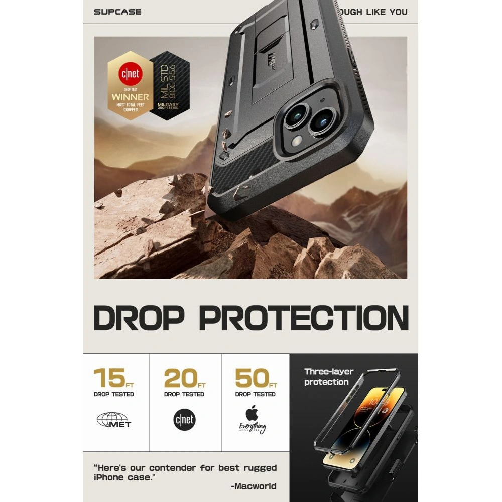 Hurtownia GSM - Etui Supcase Unicorn Beetle Pro Apple iPhone 15 Plus / 14 Plus černé - SPC388 - {ean13} - Hurt