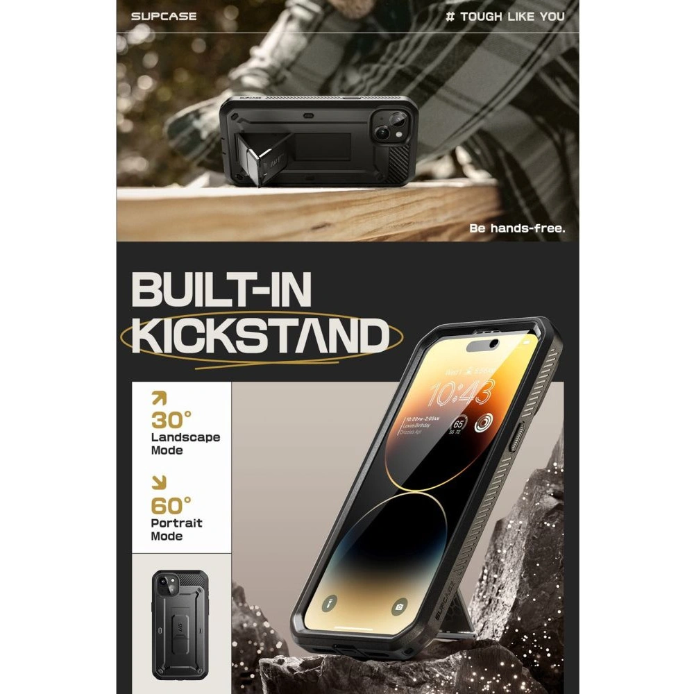 Hurtownia GSM - Etui Supcase Unicorn Beetle Pro Apple iPhone 15 Plus / 14 Plus černé - SPC388 - {ean13} - Hurt