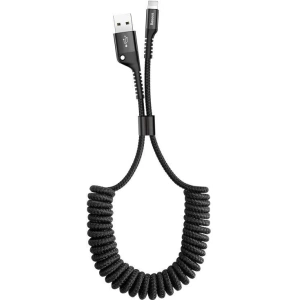 Kabel sprężynowy Lightning Baseus Spring 1m 2A (czarny)