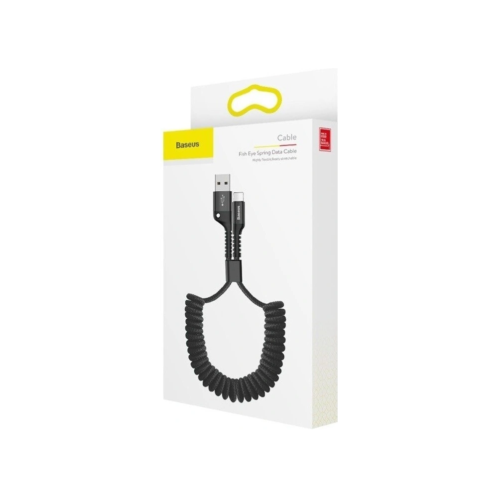 Hurtownia GSM - Kabel spružinový Lightning Baseus Spring 1m 2A (černý) - BSU350BLK - {ean13} - Hurt