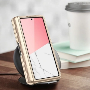 Wholesale Supcase Cosmo Pen Samsung Galaxy Z Fold5 Marble Pink - SPC397 - {ean13} - Hurt