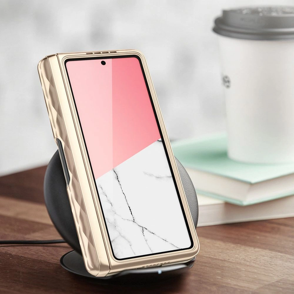 Hurtownia GSM - Etui Supcase Cosmo Pen Samsung Galaxy Z Fold5 Mramorově růžová - SPC397 - {ean13} - Hurt
