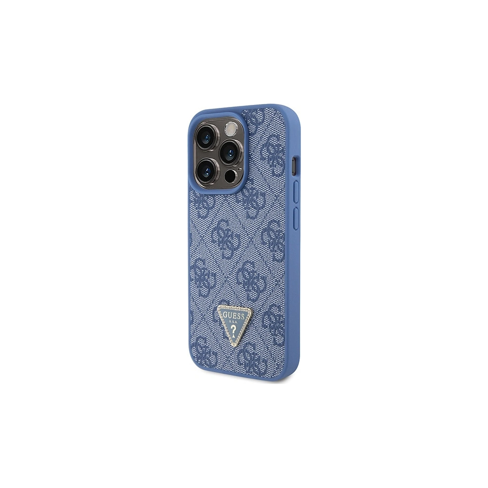 Hurtownia GSM - Case Guess GUHCP15LP4TDPB Apple iPhone 15 Pro Hardcase Leder 4G Triangle Strass blau/blue - GUE2896 - {ean13} - Hurt