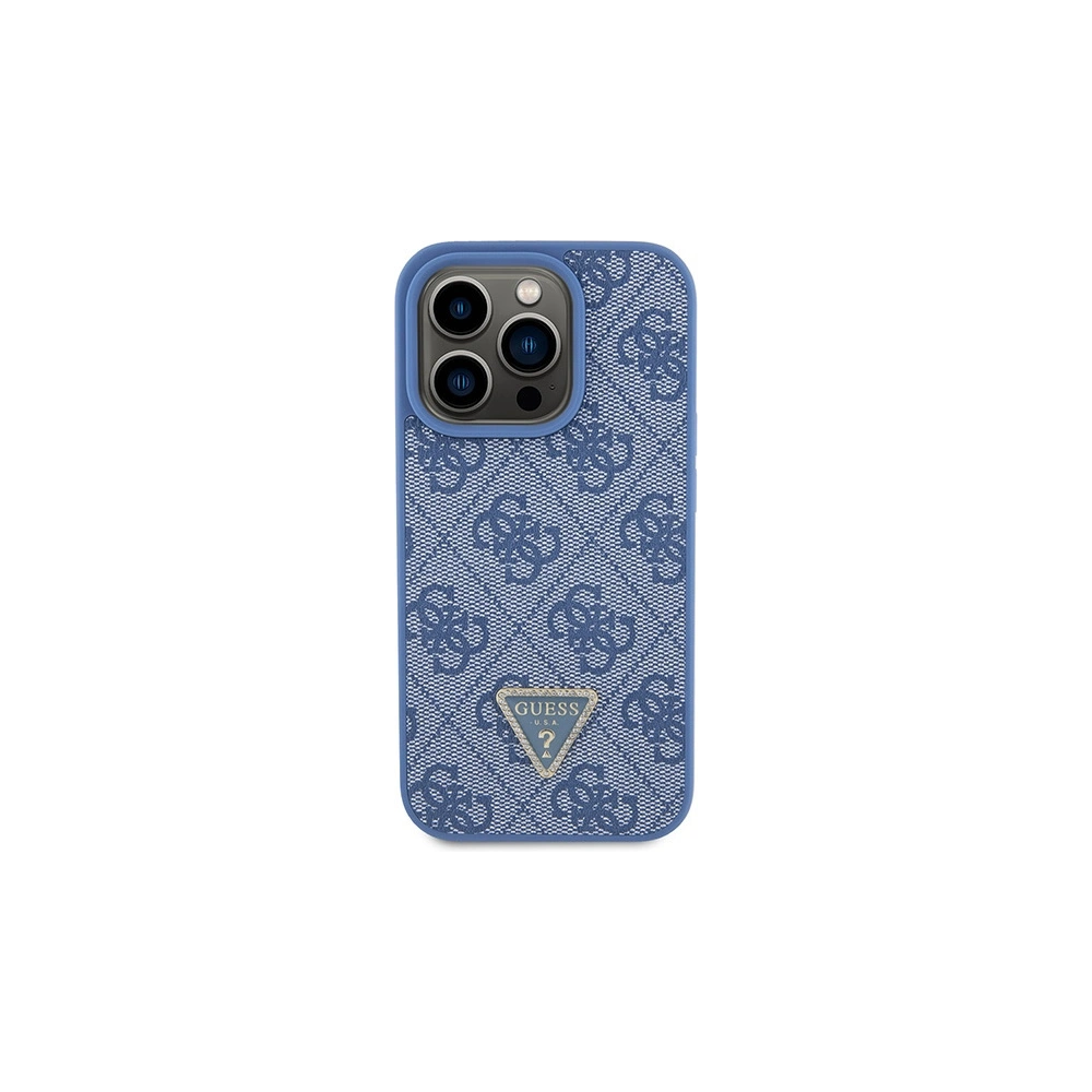 Hurtownia GSM - Etui Guess GUHCP15LP4TDPB Apple iPhone 15 Pro hardcase Kůže 4G Triangle Strass modrý/blue - GUE2896 - {ean13} - Hurt