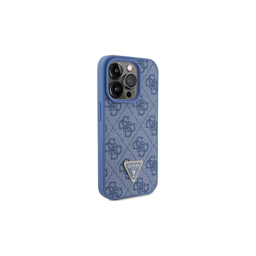 Hurtownia GSM - Case Guess GUHCP15LP4TDPB Apple iPhone 15 Pro Hardcase Leder 4G Triangle Strass blau/blue - GUE2896 - {ean13} - Hurt