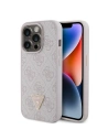 Etui Guess GUHCP15LP4TDPP Apple iPhone 15 Pro kemény tok Bőr 4G Triangle Strass rózsaszín/pink