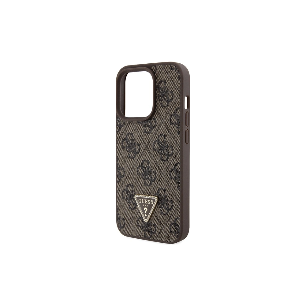Hurtownia GSM - Etui Guess GUHCP15LP4TDPW Apple iPhone 15 Pro hardcase Leather 4G Triangle Strass hnědý/brown - GUE2898 - {ean13} - Hurt