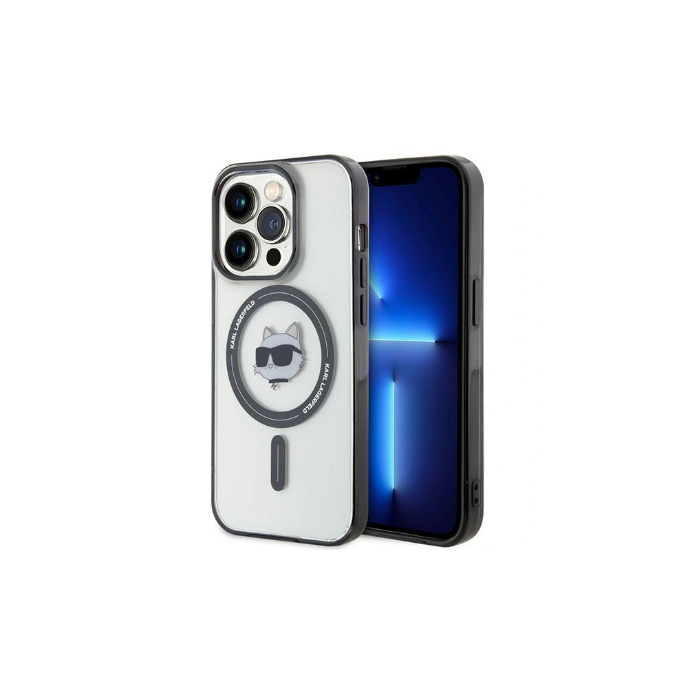 Hurtownia GSM - Case Karl Lagerfeld KLHMP15XHCHNOTK Apple iPhone 15 Pro Max Hardcase IML Choupette's Head MagSafe transparent - KLD1708 - {ean13} - Hurt