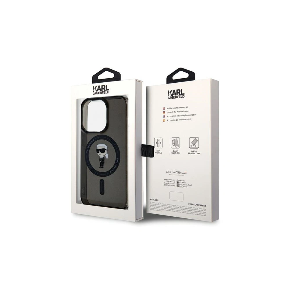 Hurtownia GSM - Etui Karl Lagerfeld KLHMP15XHFCKNOK Apple iPhone 15 Pro Max hardcase IML Ikonik MagSafe černý/black - KLD1709 - {ean13} - Hurt