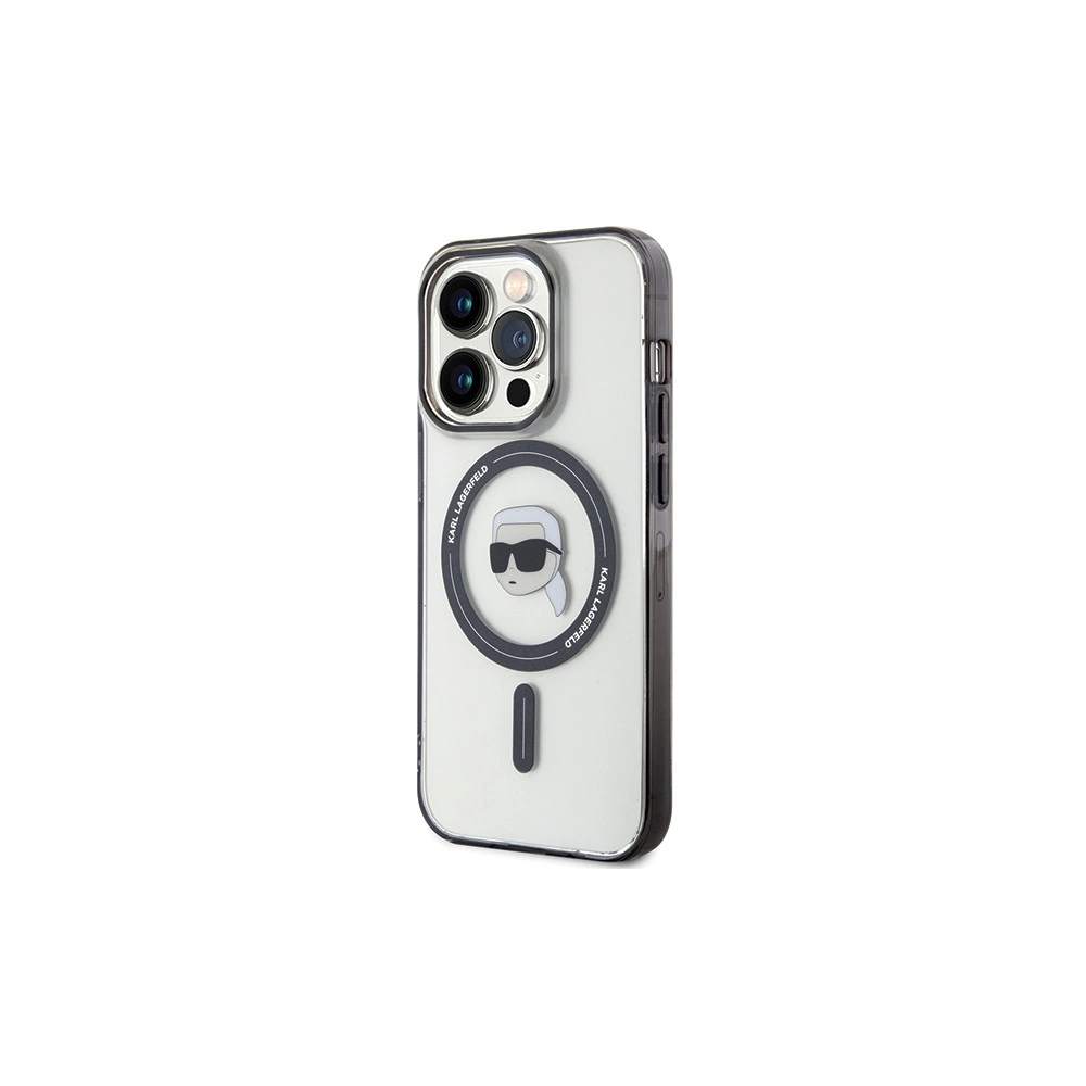 Wholesale Karl Lagerfeld KLHMP15XHKHNOTK Apple iPhone 15 Pro Max hardcase IML Karl`s Head MagSafe transparent - KLD1710 - {ean13} - Hurt