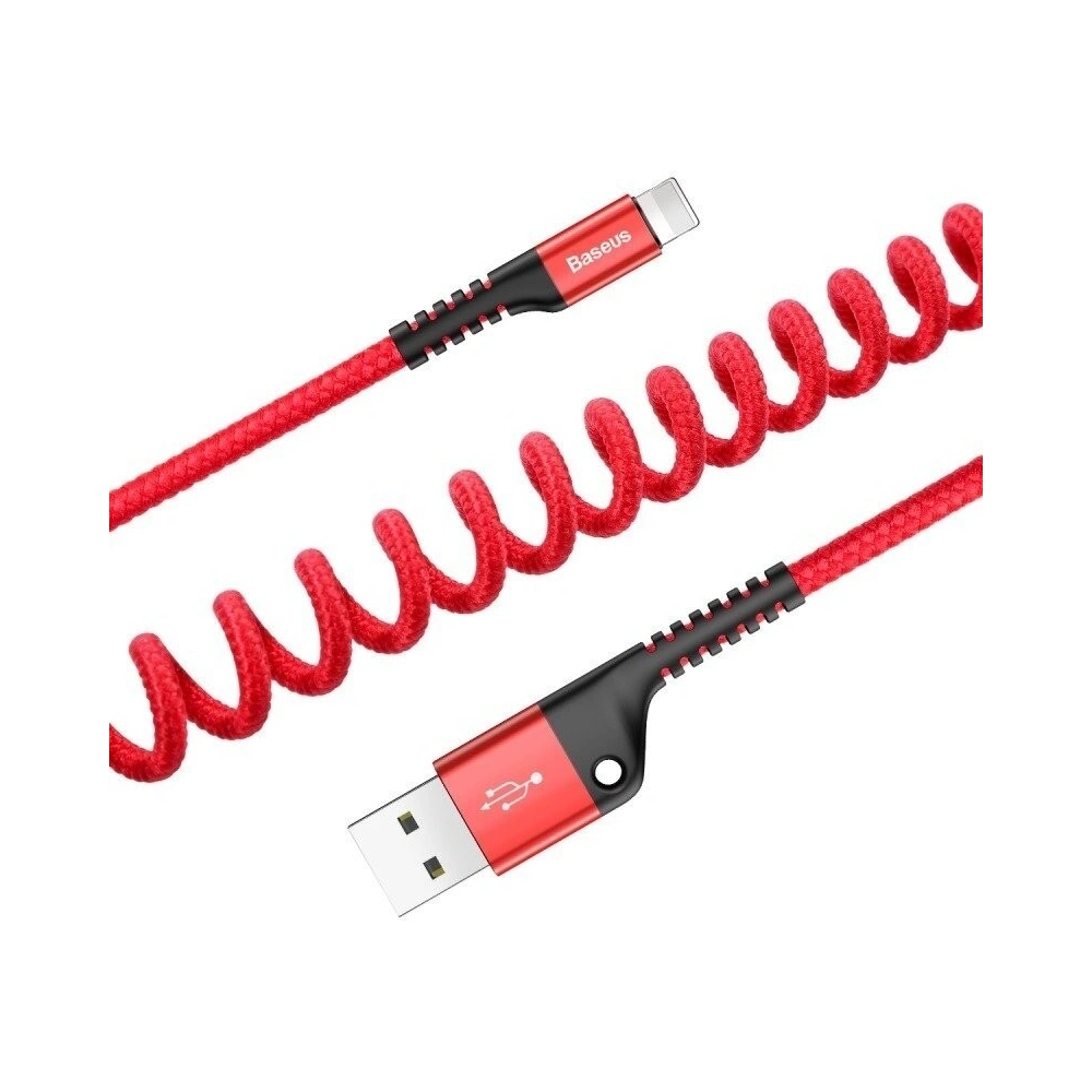 Hurtownia GSM - Kabel spružinový Lightning Baseus Spring 1m 2A (červený) - BSU352RED - {ean13} - Hurt