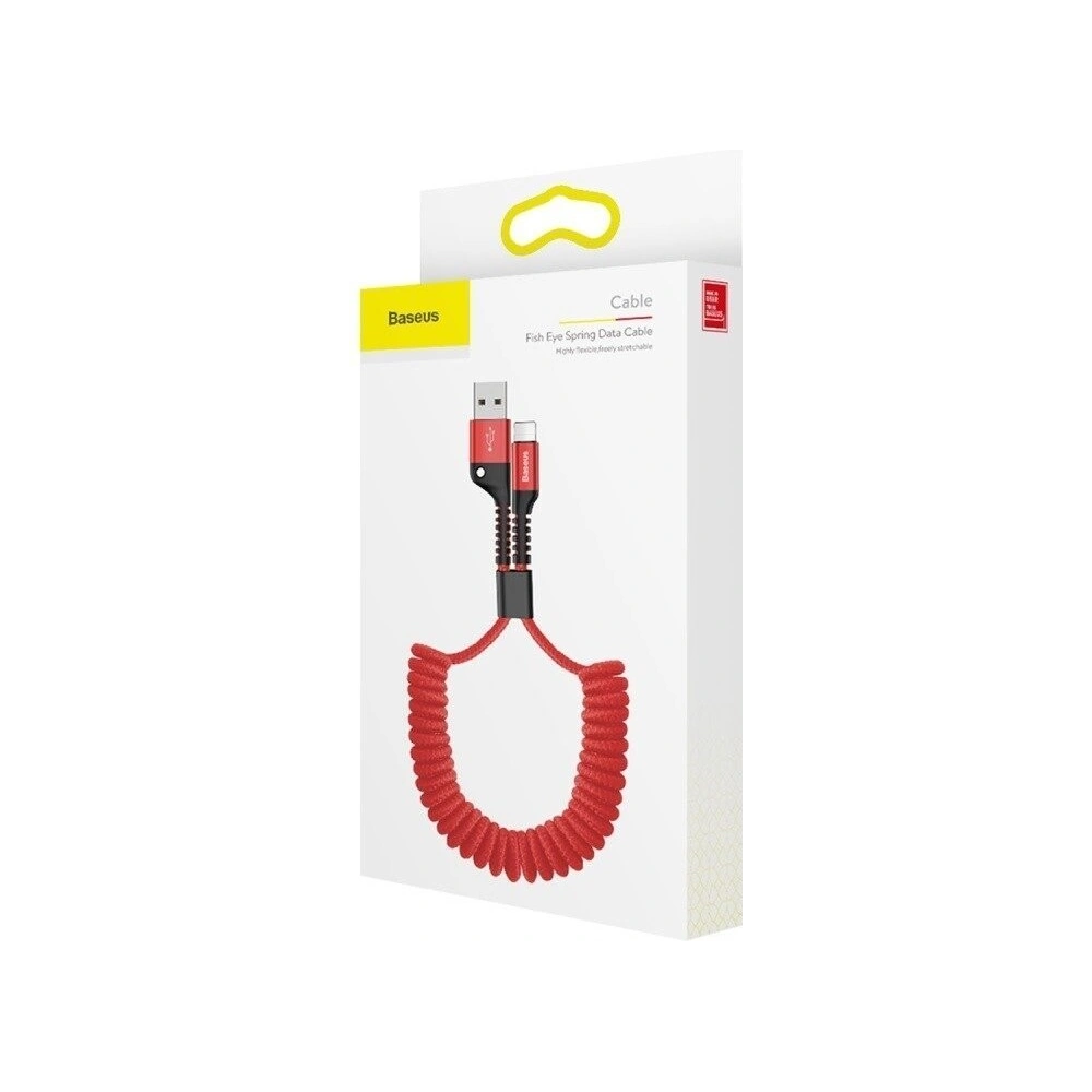 Hurtownia GSM - Kabel spružinový Lightning Baseus Spring 1m 2A (červený) - BSU352RED - {ean13} - Hurt