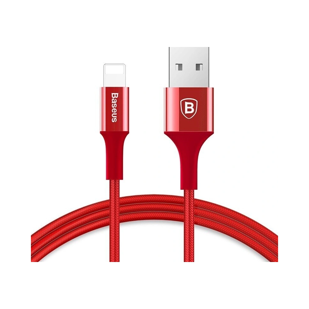 Hurtownia GSM - Kabel Lightning Baseus z podświetlanym złączem 1m (czerwony) - BSU353RED - {ean13} - Hurt