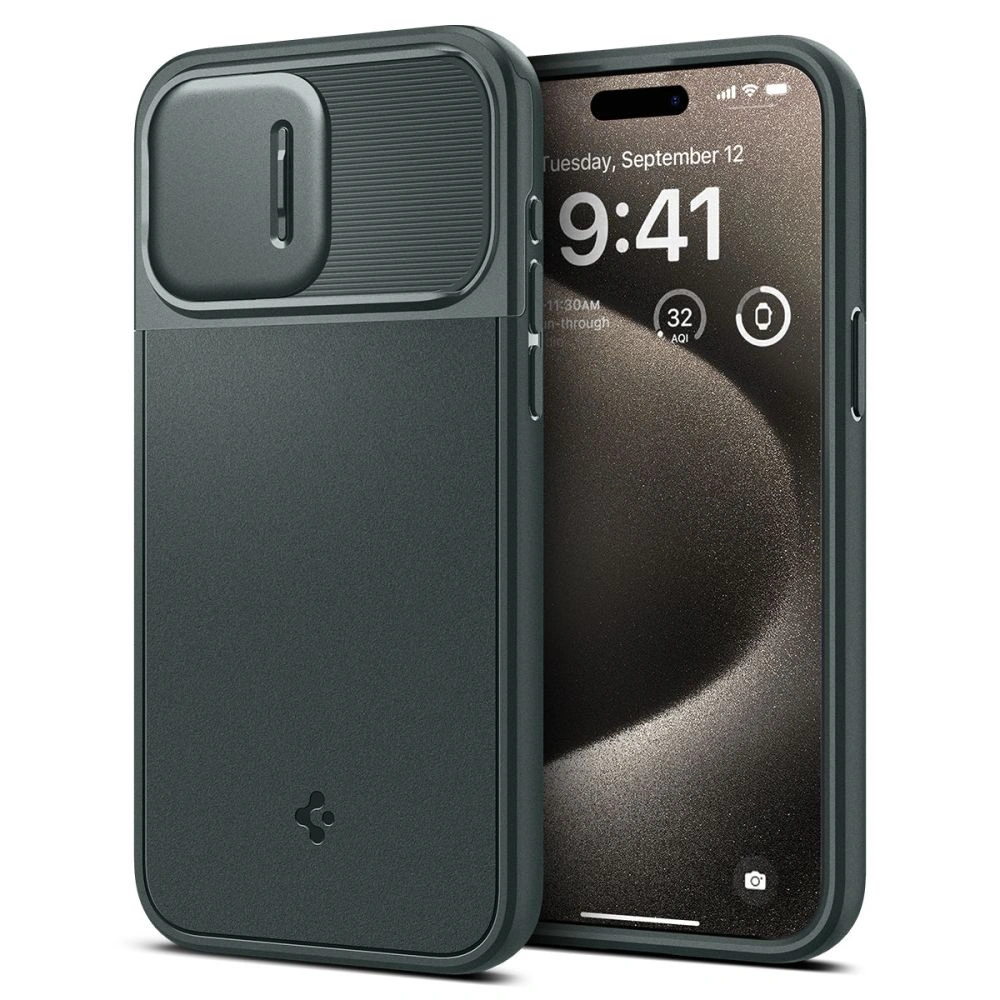 Hurtownia GSM - Case Spigen Optik Armor Mag MagSafe Apple iPhone 15 Pro Max Abyss Green - SPN2965 - {ean13} - Hurt