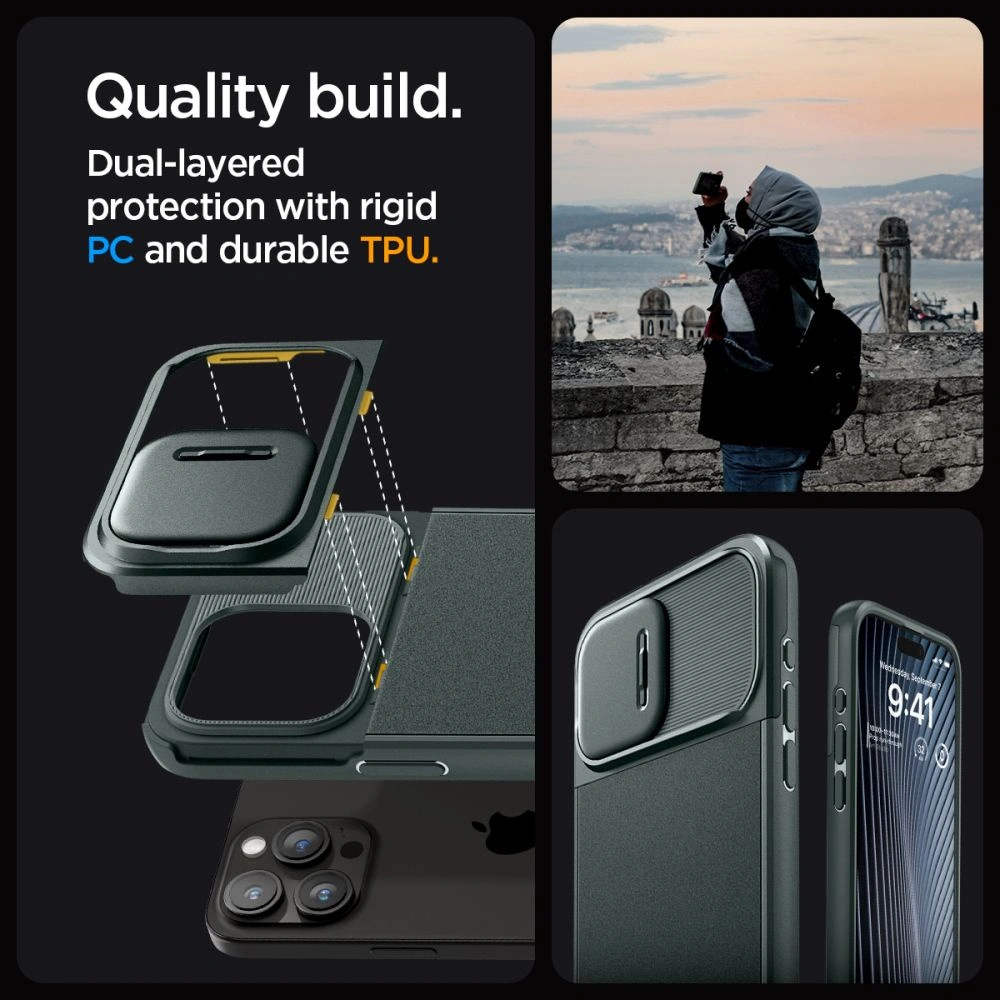 Hurtownia GSM - Etui Spigen Optik Armor Mag MagSafe Apple iPhone 15 Pro Max Abyss Green - SPN2965 - {ean13} - Hurt