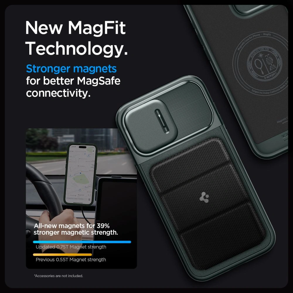 Wholesale Spigen Optik Armor Mag MagSafe Apple iPhone 15 Pro Max Abyss Green - SPN2965 - {ean13} - Hurt