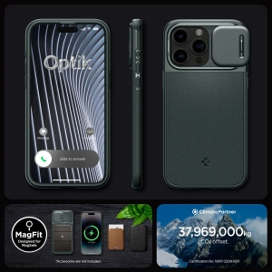 Wholesale Spigen Optik Armor Mag MagSafe Apple iPhone 15 Pro Max Abyss Green - SPN2965 - {ean13} - Hurt