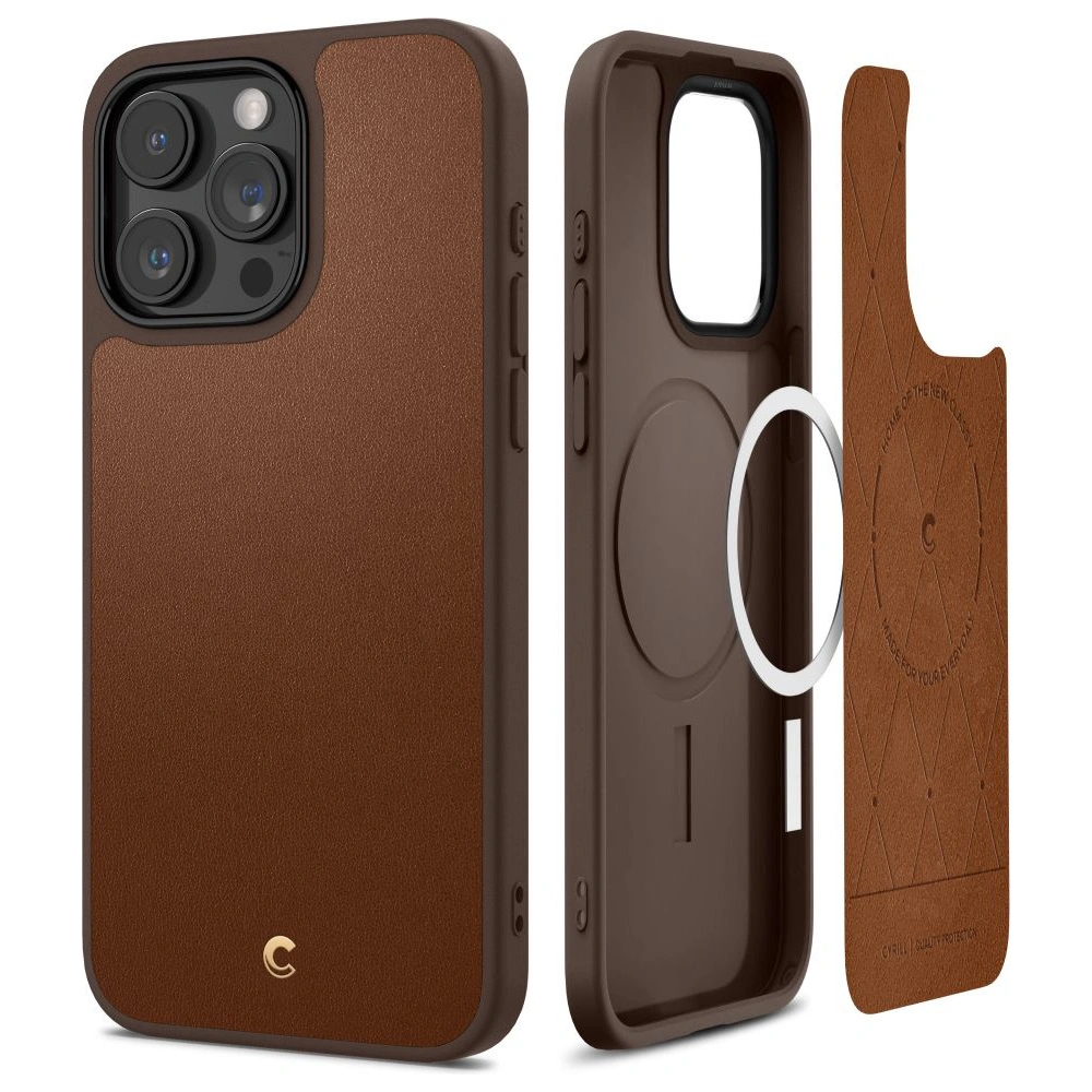 Hurtownia GSM - Etui Spigen Cyrill Kajuk Mag MagSafe Apple iPhone 15 Pro Saddle Brown - SPN2972 - {ean13} - Hurt