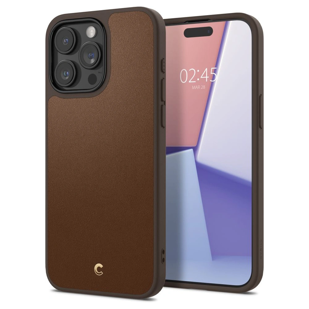 Wholesale Spigen Cyrill Kajuk Mag MagSafe Apple iPhone 15 Pro Saddle Brown - SPN2972 - {ean13} - Hurt