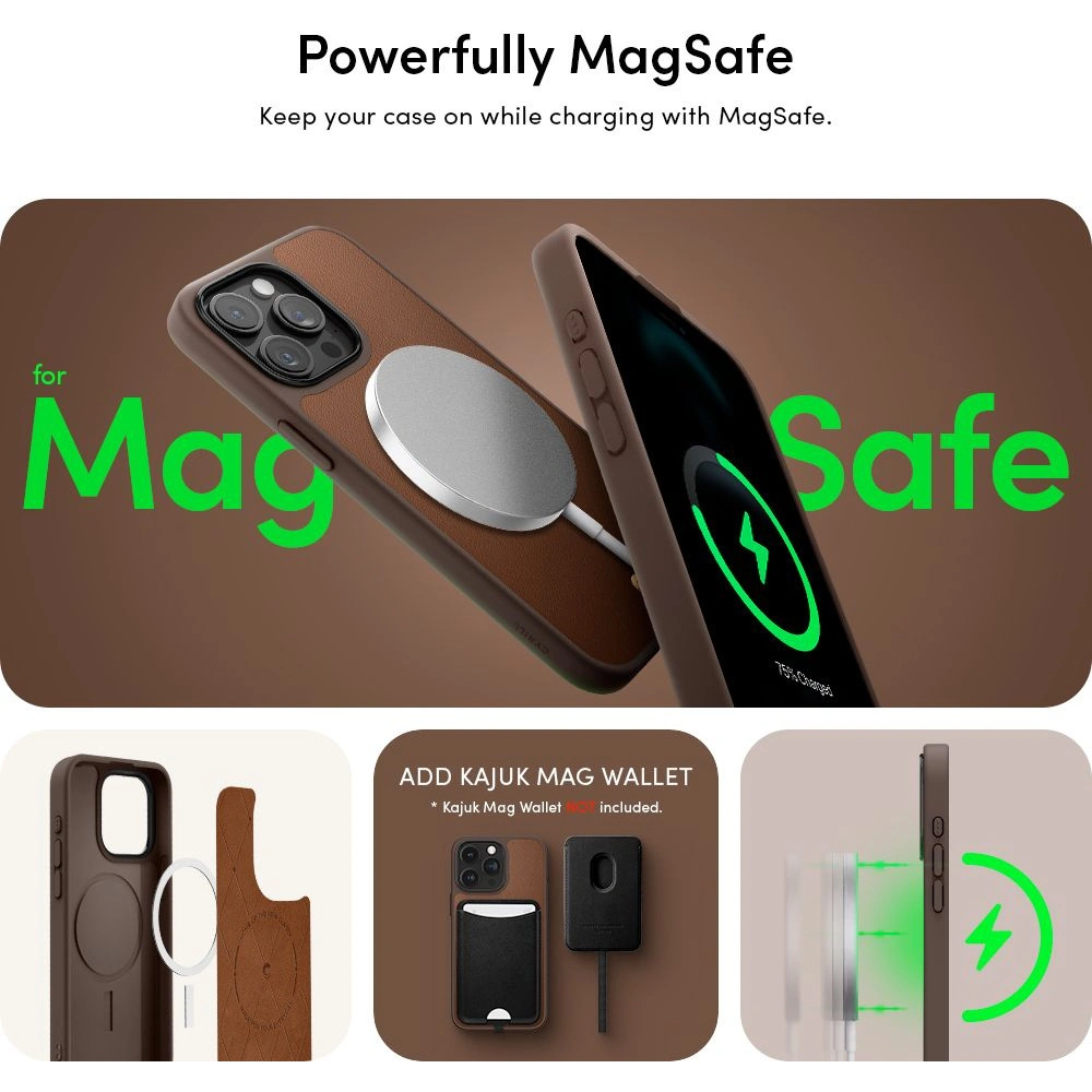 Wholesale Spigen Cyrill Kajuk Mag MagSafe Apple iPhone 15 Pro Saddle Brown - SPN2972 - {ean13} - Hurt