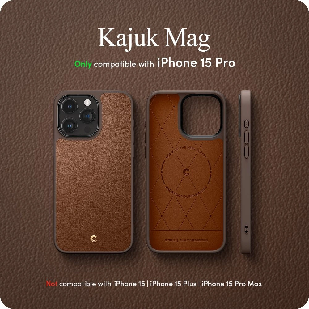 Hurtownia GSM - Etui Spigen Cyrill Kajuk Mag MagSafe Apple iPhone 15 Pro Saddle Brown - SPN2972 - {ean13} - Hurt