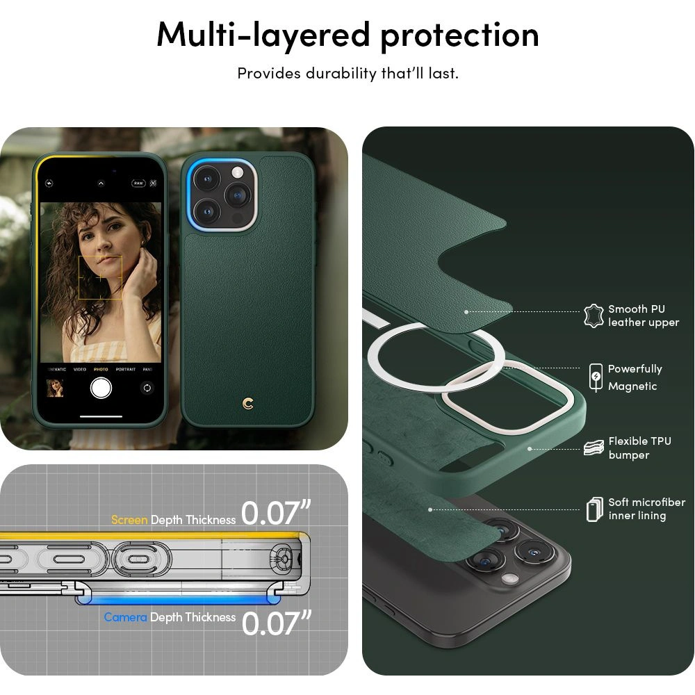 Hurtownia GSM - Case Spigen Cyrill Kajuk Mag MagSafe Apple iPhone 15 Pro Waldgrün - SPN2973 - {ean13} - Hurt