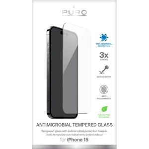 Hurtownia GSM - Tvrzené sklo PURO Anti-Bacterial Glass Apple iPhone 15 - PUR763 - {ean13} - Hurt