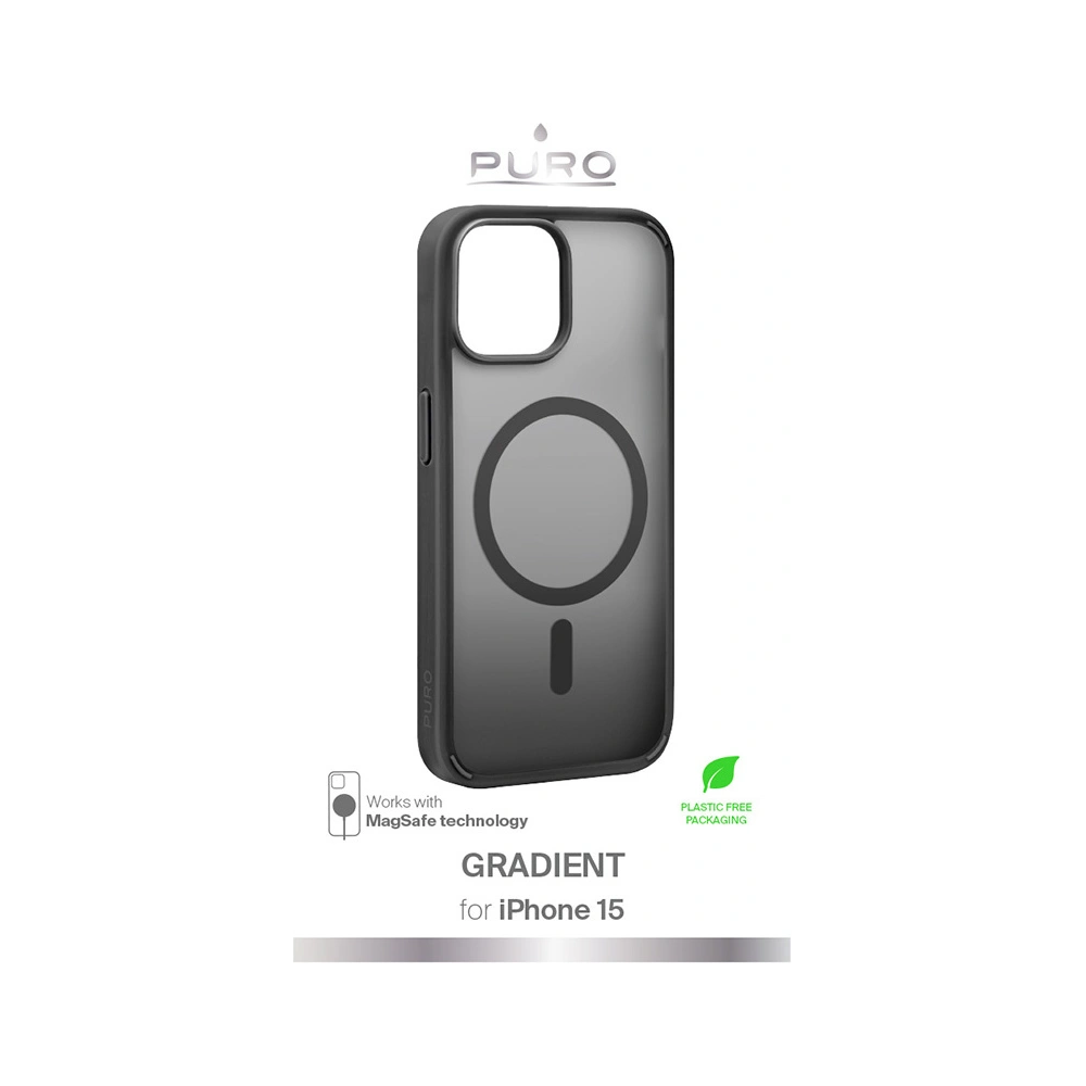 Hurtownia GSM - Etui PURO GRADIENT MAG Apple iPhone 15 MagSafe (Fekete) - PUR764 - {ean13} - Hurt