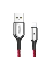 Kabel Lightning z diodą LED Baseus X-type 1m 2.4A (czerwony)