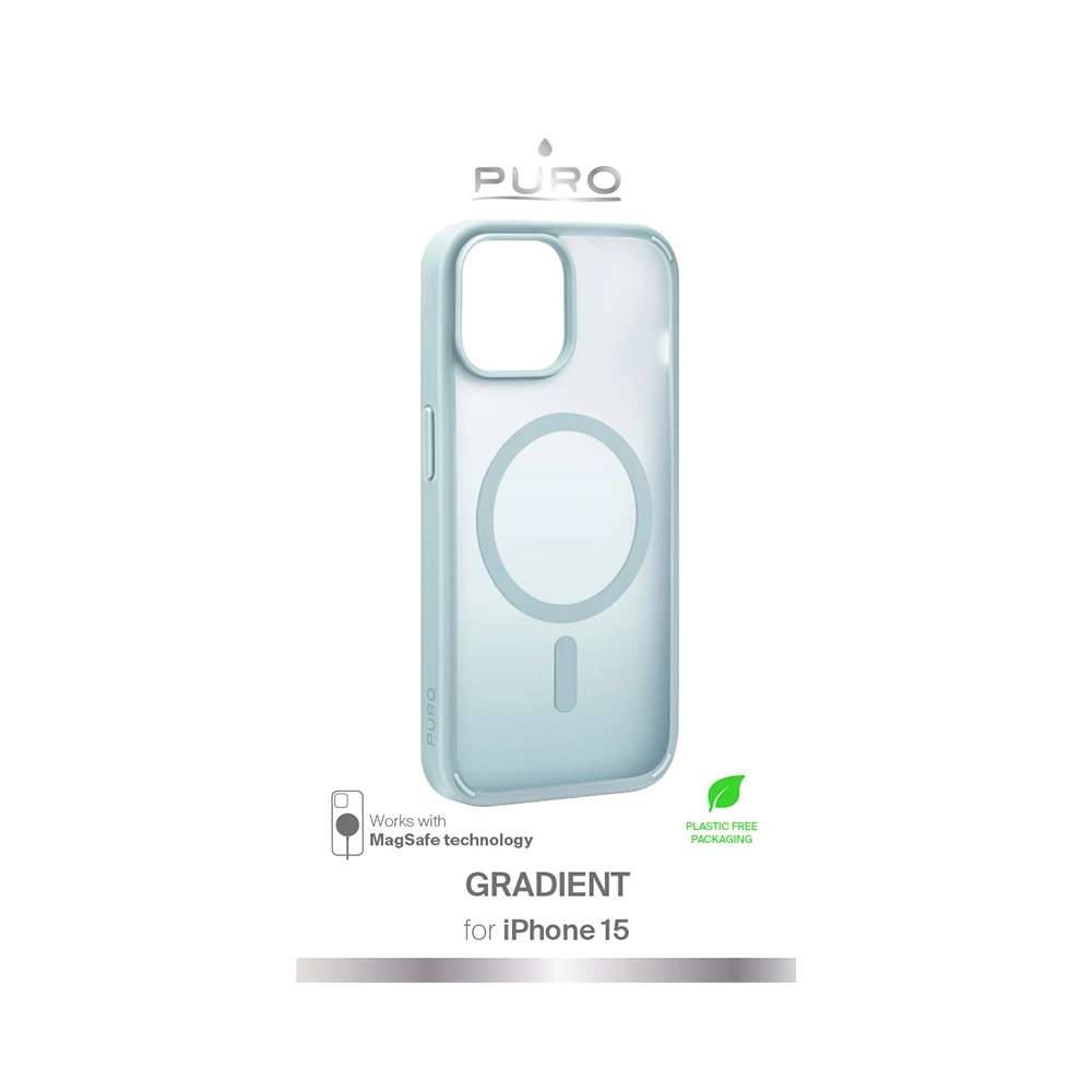 Hurtownia GSM - Etui PURO GRADIENT MAG Apple iPhone 15 MagSafe (Verde Deschis) - PUR765 - {ean13} - Hurt
